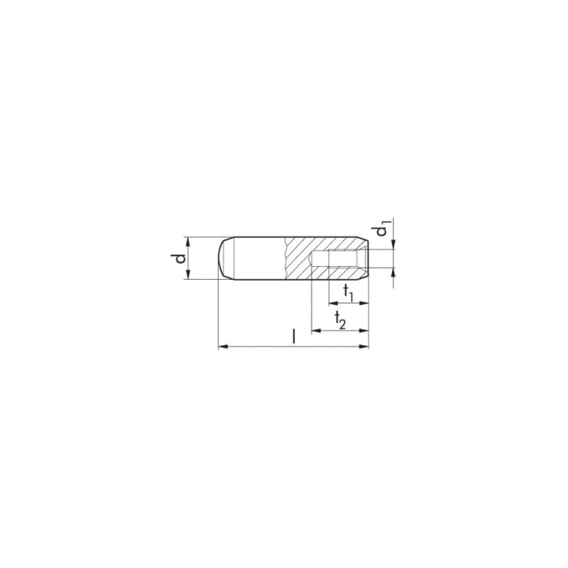 Zylinderstifte Form D DIN 7979 Stahl blank - 2