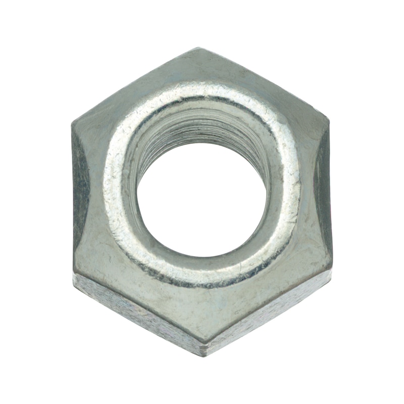 Ecrou hexagonal tout acier autofreinant, DIN 980, résistance 8, zingué - 1