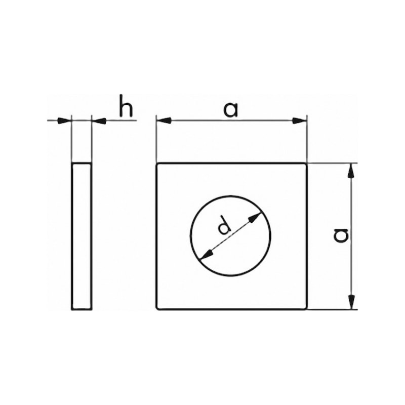 Vierkantscheibe DIN 436 vz - 2