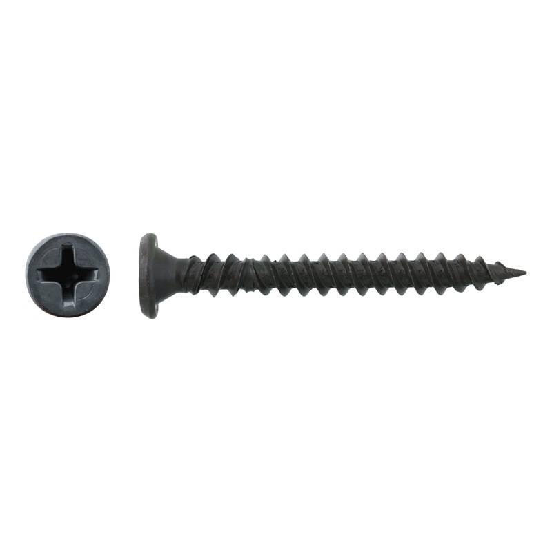 Drywall screw for plasterboard with punching head and underhead counter thread with needle tip - tradesperson packs