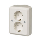 Surface-mounted Schuko outlets for dry spaces Jussi