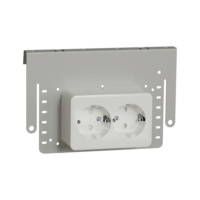 Surface-mounted Schuko outlet with mounting plate IP21 Exxact