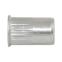 Rivet nut Round Small head Grooved Open ZN