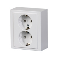 Surface-mounted grounded Schuko outlet IP21 Impressivo