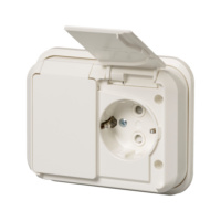 Flush-mounted Schuko outlet IP44 Kosti