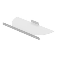 Solid bottom cable tray white, corner piece SRS