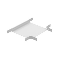Solid bottom cable tray white, tee connection RT