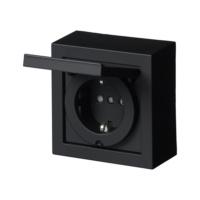 Surface-mounted Schuko outlet IP44 Impressivo