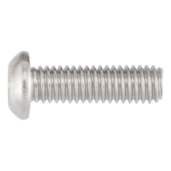 Hexagon socket screw, flat round head - ISO 7380-1 TX10 A2/070 M3X4