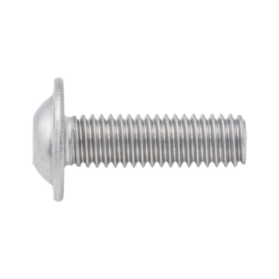 Hexagon socket screw, flat round head, flange - ISO 7380-2 A2/070 M6X16