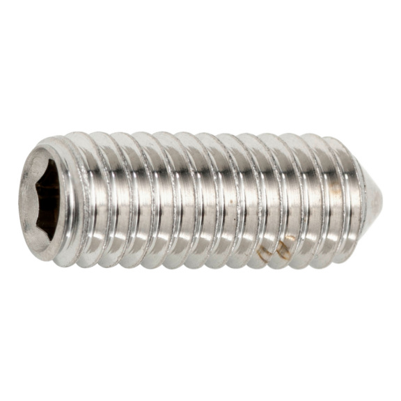 Set screw, hex socket, cone point - ISO 4027 21H A4 M4X5
