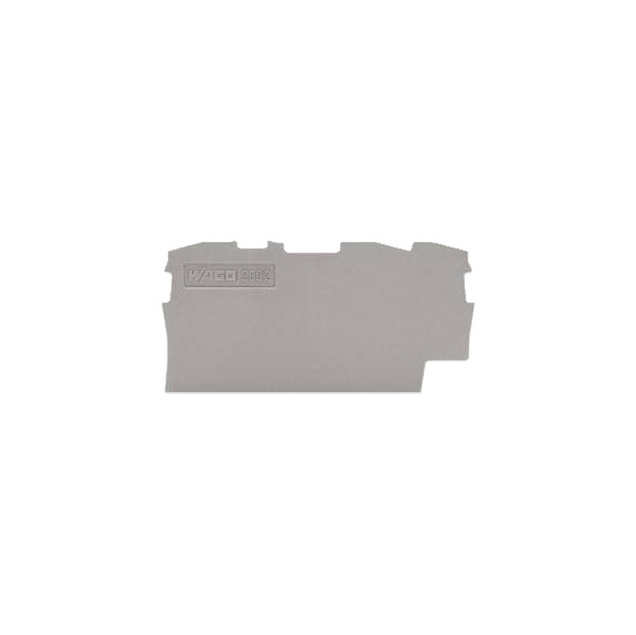 End plate 2002 series - END/INTERM.PLATE 0,8MM GY 2002-1391 WAGO