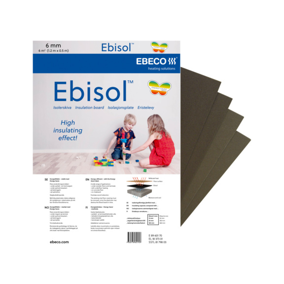 Asennus/eristelevy Ebisol - ERISTE EBISOL 6MM 6m2 10KPL