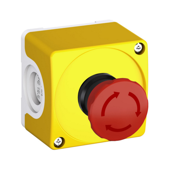 Emergency stop switch Compact - E-STOP STATION YELL. TWIST-REL. 40MM 2NO