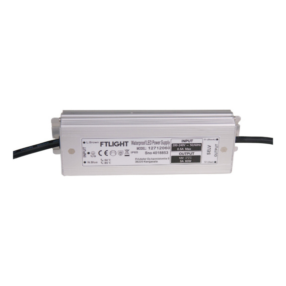 LED power source 12V IP65 standard  FTLight - LED-TRANSFORMER 60W 12V IP65 FTLIGHT