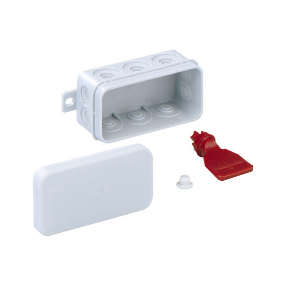 Surface-mounted junction box Red Range MINI 25 IP55, plastic - JUNCTION BOX MINI 25-L IP55 GY