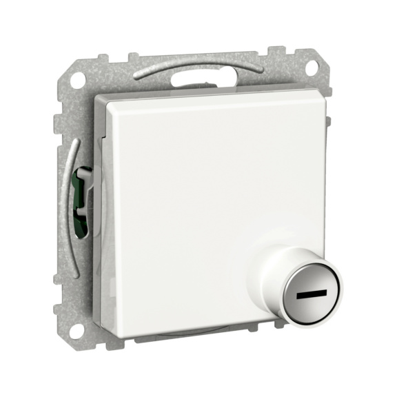 Flush-mounted Schuko outlet IP21 with lock Exxact - 1S/16A/IP21 Q-CONN LÅS WT