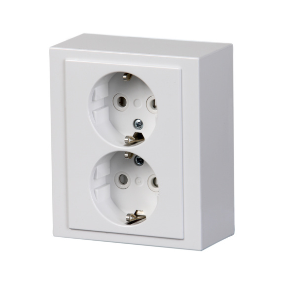 Surface-mounted Schuko outlet earthed IP21 Impressivo
