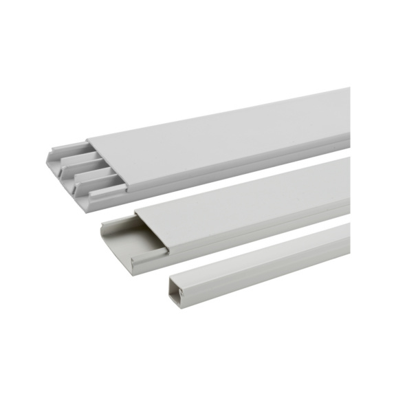 Cable trunking ECMC, screw mounting - CABLE DUCT 30X30 2M 1 COMP WHITE