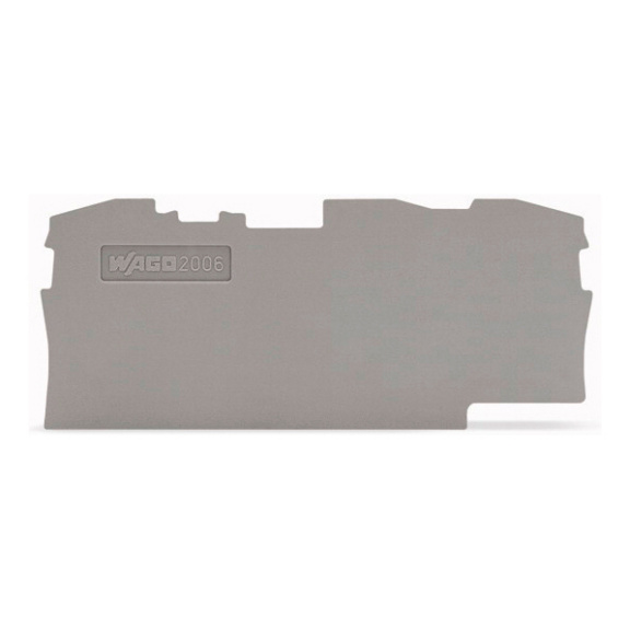 End plate 2010 series - END/INTERM.PLATE 1MM GY 2010-1391 WAGO