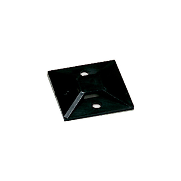 Cable tie holder adhesive mounting - CABLE TIE MOUNT 4-WAY 19X19 BLACK
