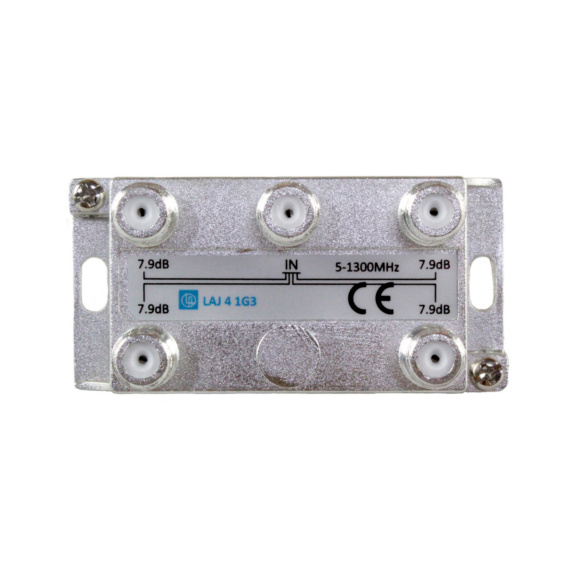 Splitter Laatuantenni - 4-SPLITTER 5-1300MHz 7.9dB