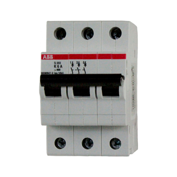 Circuit breaker - MCB 3-POLE. K 10 A S203-K10