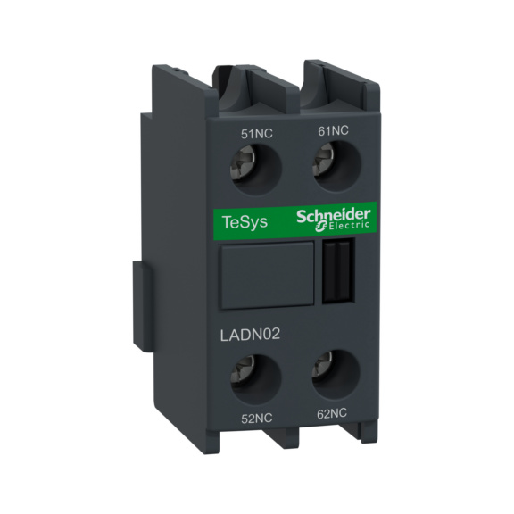 Auxiliary contactor TeSys - AUXILIARY CONTACT TESYS D/F 2NO LADN02
