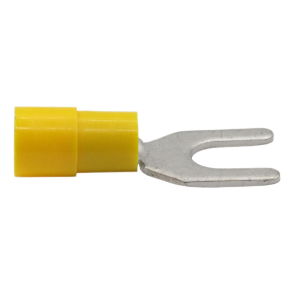 Fork wire terminal DIN 46237 insulated PA -  FORK CONNECTOR PA 2,63-6,64 M6 YELLOW