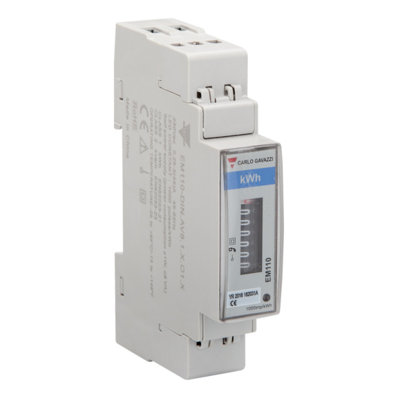 Energy meter kWh meter 45&nbsp;A 1-phase - KWH-METER 1-V. 45A ANALOG. 1-MOD DIN C
