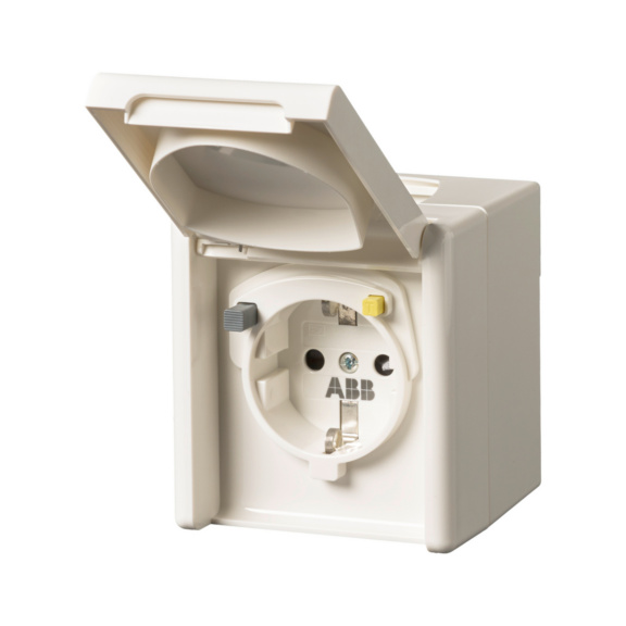 Surface-mounted residual current device IP44, Kosti - SAFETY SOCKET 1-G SRCD IP44 KOSTI