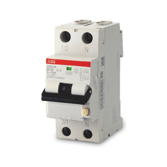 Residual current circuit breaker with overcurrent DS202 30mA - RCCB 2-POL C 30mA DS202C-C32A30