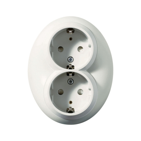 Flush-mounted Schuko outlet IP20/IP21 Renova - SOCKET OUTLET GROUNDED 2-PIECE WT