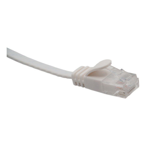 CAT6A cable white U/UTP Flat - CONNECTING CABLE U/UTP CAT6A WT 3M