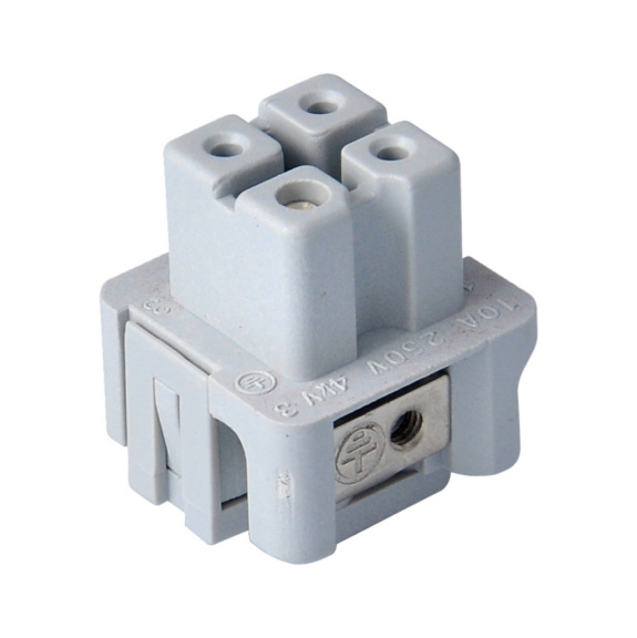 Heavy-duty female connector with screw terminals (side)