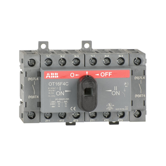 Change-over switch OT - SWITCH 4-NAP 690V 16A 3P OT16F4C