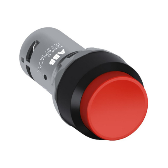 Extended push-button, momentary, high-profile Compact - BUSH BUTTON RED 1A