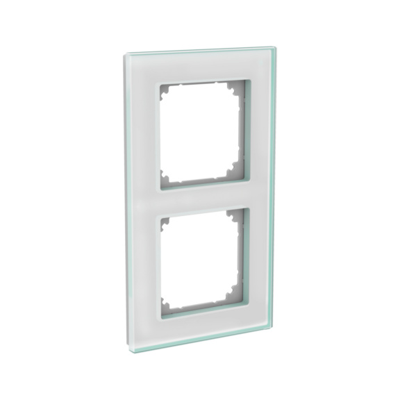Cover plate 90 mm glass Exxact - FRAME 2-GANG GLASS SOLID