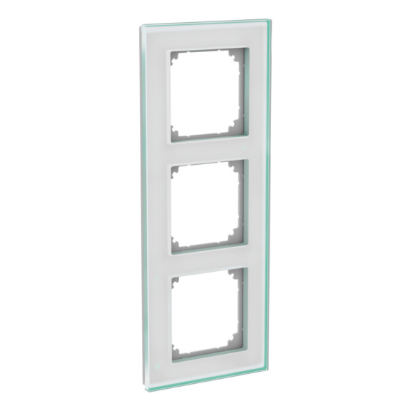 Cover plate 90 mm glass Exxact - FRAME 3-GANG GLASS SOLID