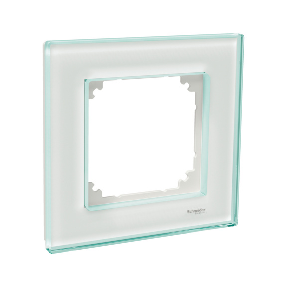 Cover plate 90 mm glass Exxact - EXXACT FRAME 1-GANG GLASS WT