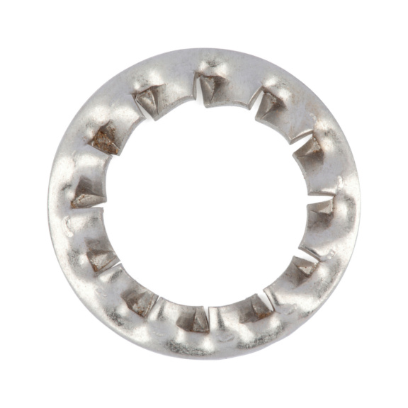 Serrated lock washer, serrated washer, externally serrated, type A - DIN 6798-J A2 M4