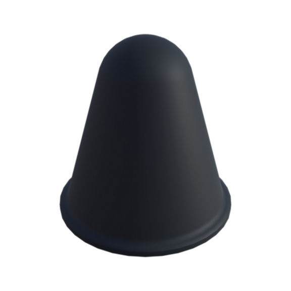 Adhesive pad - 16.6x16.6 Bumpon High Dome BLACK