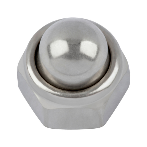 Cap nut, hexagon, nylon lock - 1