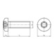 Slotted screw Pan head ISO 14583  - ISO 14583 TX20 A2 M4X10 - 2