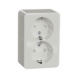 Surface-mounted Schuko outlet + separate circuits (L1+L2) IP21  Exxact