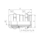 EMC CABLE GLAND MS PG WITH EARTH CLAMPS EMC, brass nickel plated - EMC-CABLE GLAND BRS NI PG 9 - 2