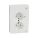 Wiser Exxact 2 gang outlet, Zigbee - SOCKET OUTLET 2-PIECE 16A IP20 UPJ WT - 1