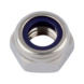 Nylock nut, low profile, clamping piece (non-metal insert, ring) - DIN 985 A2/70 M10 - 1