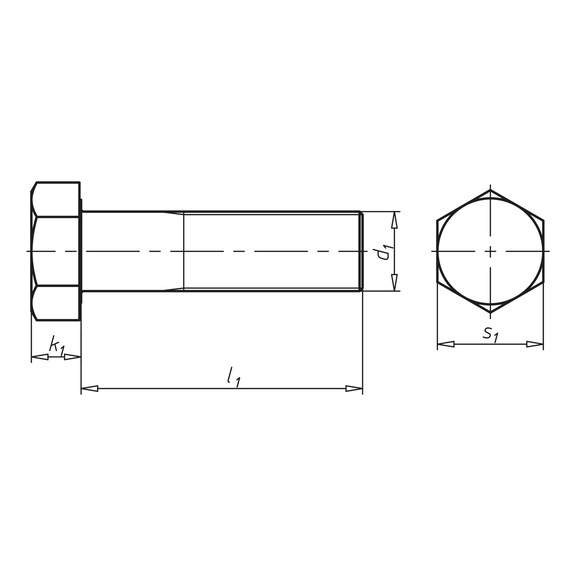 六角头螺杆细牙螺纹螺栓