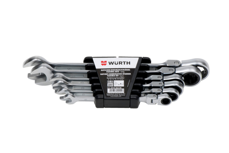 콤비네이션 렌치 세트, 꺾임, 라쳇 6PCS